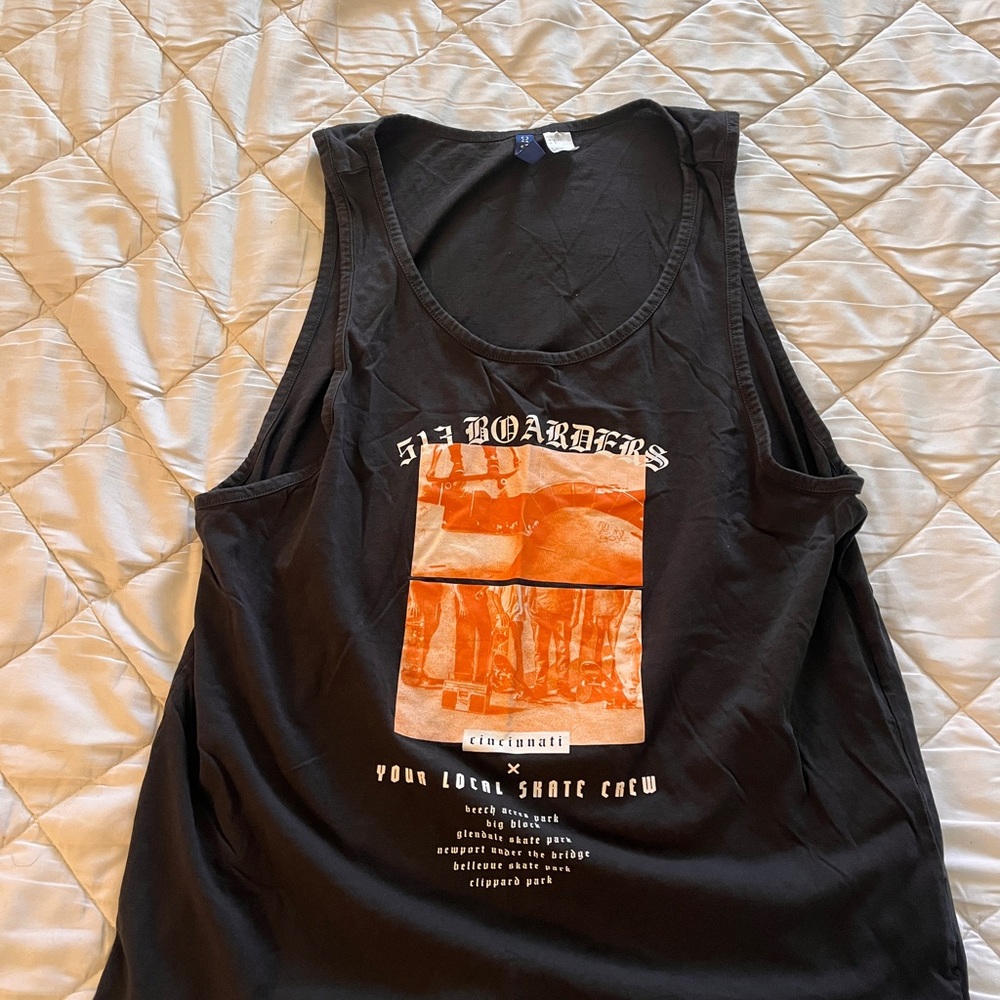 H&M Black Divided Top
